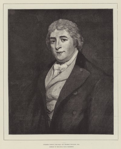 Charles Dibdin (1745-1814), Retrato na Exposição Naval Real de Thomas Phillips