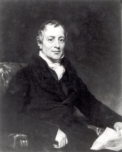Retrato de David Ricardo (1772-1823) gravado por Thomas Hodgetts de Thomas Phillips