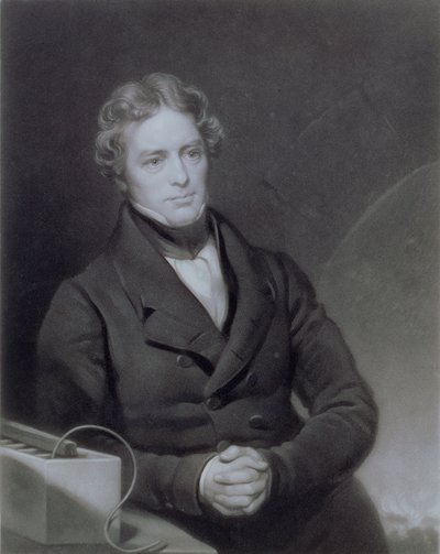 Retrato de Michael Faraday (1791-1867) gravado por Henry Cousins (d.1864) c.1841 de Thomas Phillips