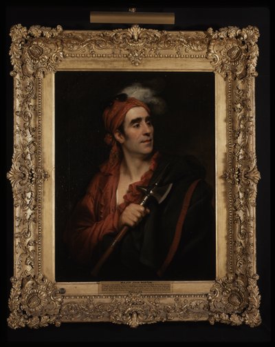 Retrato do chefe nativo americano Tyroninhokarawen, conhecido no exército britânico pelo nome de Capitão (atualmente Major) Norton (óleo sobre tela) de Thomas Phillips