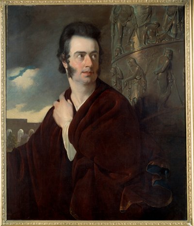 Retrato presumido de Lord Byron (1788 - 1824) Poeta britânico. Pintura de Thomas Phillips (1770 - 1845) Ec. Ang. de Thomas Phillips