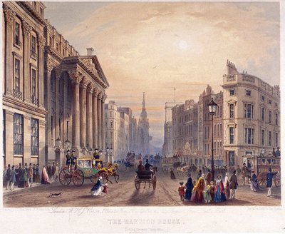 Exterior da Mansion House, Londres, 1851 de Thomas Picken