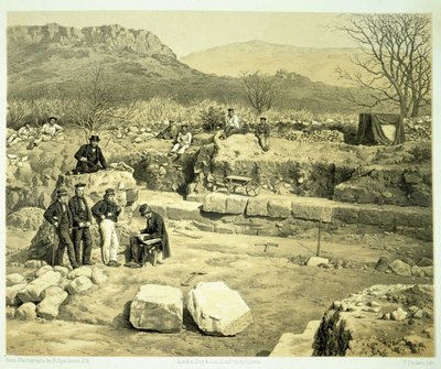 Vista do Templo de Marte, de &39;Uma História das Descobertas de Helicarnasso, Cnidus, und Branchidae&39;, de Charles Thomas Newton (1816-94), publicado em 1862 de Thomas Picken