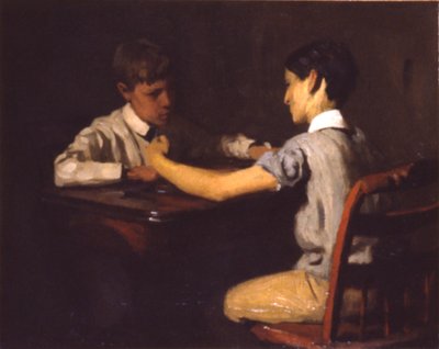 Jogadores de Damas, c. 1895. de Thomas Pollock Anshutz