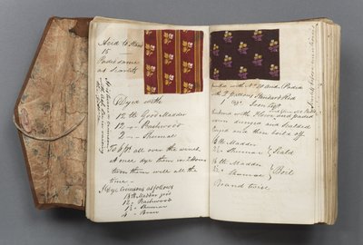 Livro de registro de tintureiro de Thomas Ratcliffe