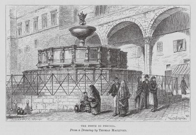A Fonte Di Perugia (gravura) de Thomas Robert Macquoid