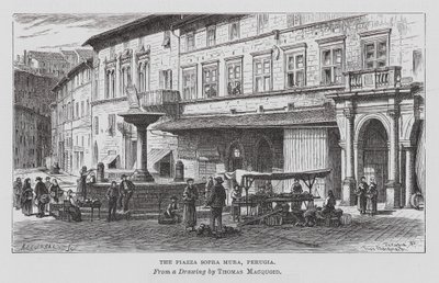 A Piazza Sopra Mura, Perugia (gravura) de Thomas Robert Macquoid