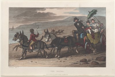 The Sands, de Poetical Sketches of Scarborough, 1813., 1813. Criadores: Thomas Rowlandson, Joseph Constantine Stadler, J. Bluck. de Thomas Rowlandson, Joseph Constantine Stadler, J. Bluck