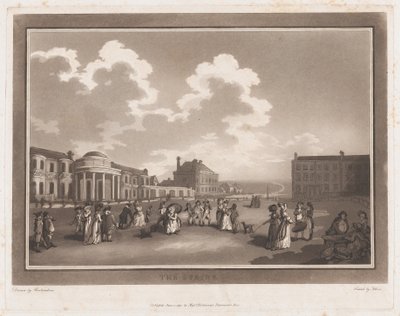 The Steine Uma excursão a Brighthelmstone, 1º de junho de 1790., 1º de junho de 1790. Criadores: Thomas Rowlandson, Samuel Alken. de Thomas Rowlandson, Samuel Alken