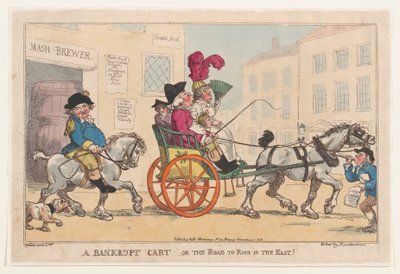 A Bankrupt Cart, ou The Road to Ruin in the East!, 5 de Novembro de 1799., 5 de Novembro de 1799. de Thomas Rowlandson