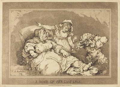 Uma prostituta em suas últimas pernas de Thomas Rowlandson