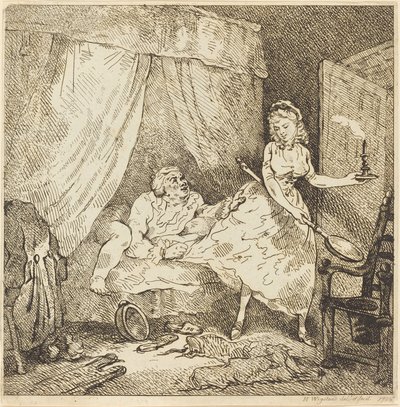 Um aquecedor de cama de Thomas Rowlandson