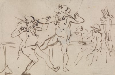 Detetada uma «perna preta» a distribuir cartas (um estudo) de Thomas Rowlandson