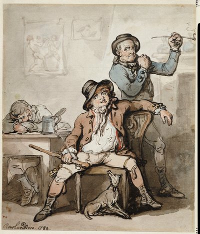 Uma cinta de guarda negra, 1789 de Thomas Rowlandson