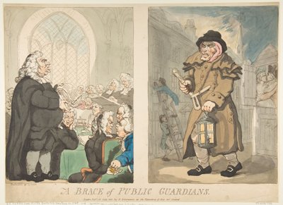 A Brace of Public Guardians, 10 de julho de 1800. de Thomas Rowlandson
