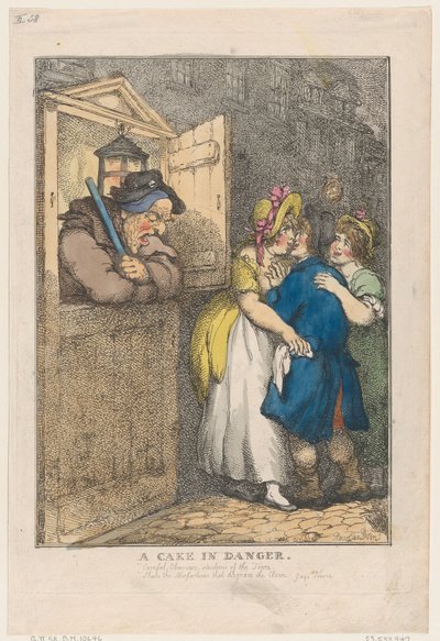 Um bolo em perigo, 20 de abril de 1806., 20 de abril de 1806. de Thomas Rowlandson