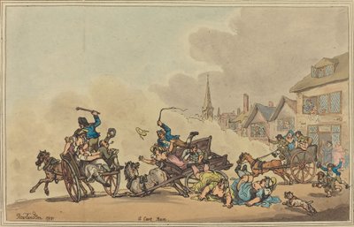 Uma corrida de carroças, 1788. de Thomas Rowlandson