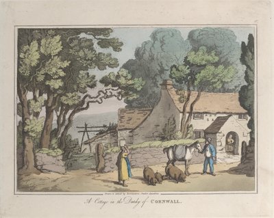 A Cottage in the Duchy of Cornwall, de Sketches from Nature, 1822., 1822. de Thomas Rowlandson