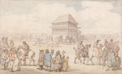 Uma sessão de corridas lotada de Thomas Rowlandson