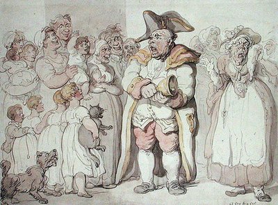 Um Grito de Gato (caneta e tinta e aguarela sobre papel) de Thomas Rowlandson