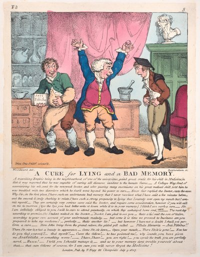 A Cure for Lying and a Bad Memory, 9 de Julho de 1807., 9 de Julho de 1807. de Thomas Rowlandson