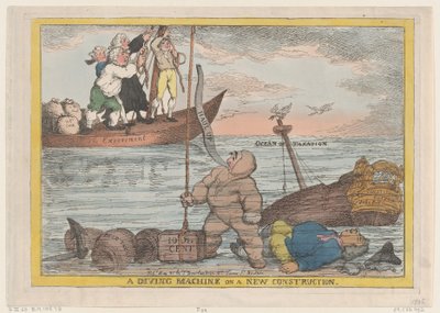 Uma Máquina de Mergulho numa Nova Construção, 31 de Maio de 1806., 31 de Maio de 1806. de Thomas Rowlandson