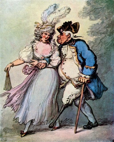 Uma fragata francesa rebocando um navio de guerra inglês ao porto, final do século XVIII a princípios do século XIX, 1929. de Thomas Rowlandson