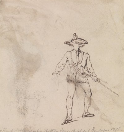 Um nobre francês numa partida de caça de Thomas Rowlandson