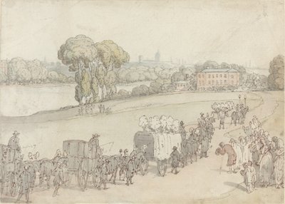 Um cortejo fúnebre de Thomas Rowlandson