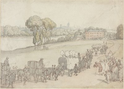 Um cortejo fúnebre de Thomas Rowlandson