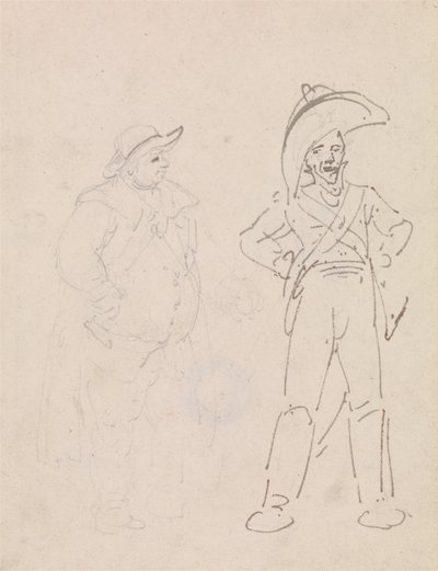 Um gendarme e outro homem de Thomas Rowlandson