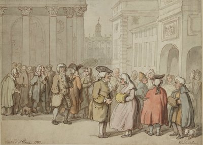 Um grupo esboçado em Roma, 1770-1820 de Thomas Rowlandson