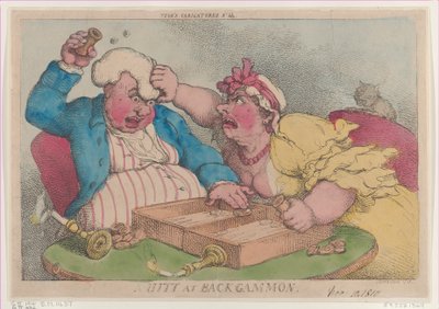 A Hitt no Backgammon, 9 de novembro de 1810., 9 de novembro de 1810. de Thomas Rowlandson