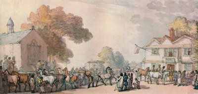 Uma feira de cavalos em Southampton, c1820, 1918 de Thomas Rowlandson