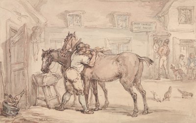 Uma cavalariça de aluguer de Thomas Rowlandson