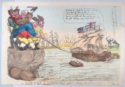 Uma Puxada Longa Uma Puxada Forte e uma Puxada Juntos, 25 de novembro de 1813., 25 de novembro de 1813. de Thomas Rowlandson