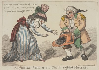 Uma visita ao pós-parto, ou um erro de falta de visão de Thomas Rowlandson