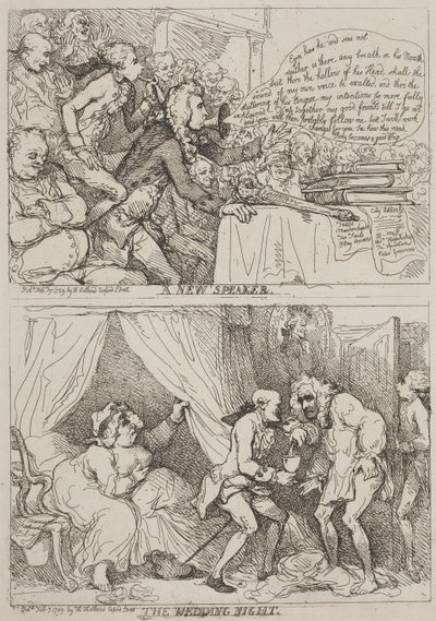 Um novo orador — A noite de núpcias de Thomas Rowlandson