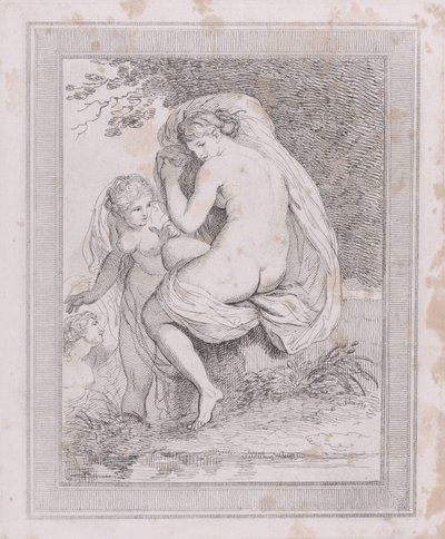 Uma ninfa se secando, 1790-99., 1790-99. de Thomas Rowlandson