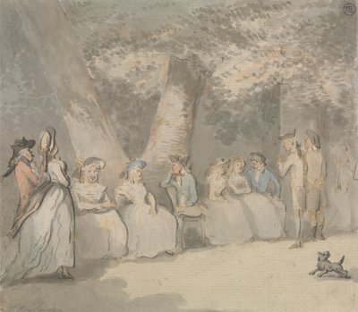 Uma cena no parque de Thomas Rowlandson