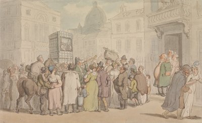 Um espetáculo de Punch e Judy de Thomas Rowlandson