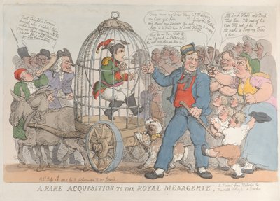 Uma rara aquisição ao Royal Menagerie, 28 de julho de 1815., 28 de julho de 1815. de Thomas Rowlandson