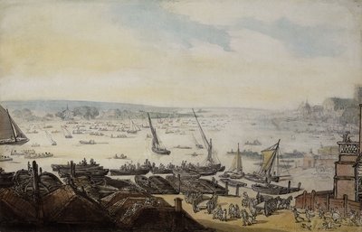 Uma Regata no Tamisa abaixo de Westminster, de Thomas Rowlandson