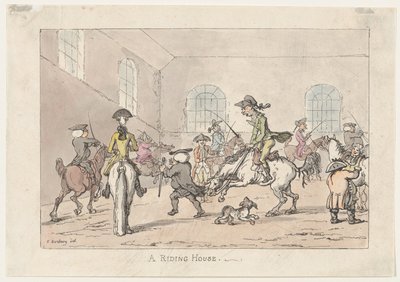 Uma casa de equitação, 1799 ., 1799 . de Thomas Rowlandson