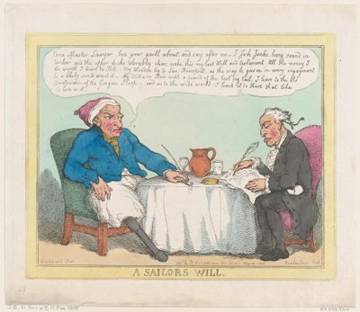 Testamento de um marinheiro, 25 de maio de 1805., 25 de maio de 1805. de Thomas Rowlandson