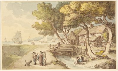 Uma cena na Cornualha de Thomas Rowlandson