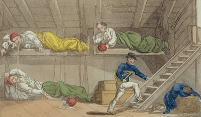 Uma cena no canal, do grande mestre, ou aventuras de Qui Hi no Hindustão. Um poema de Hudibras em oito cantos por questionário, por William Combe (1741-1823) publicado por Thomas Tegg, Londres, 1815 (aqua de Thomas Rowlandson