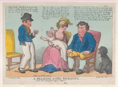 A contagem da esposa de um marinheiro, 15 de julho de 1812., 15 de julho de 1812. de Thomas Rowlandson