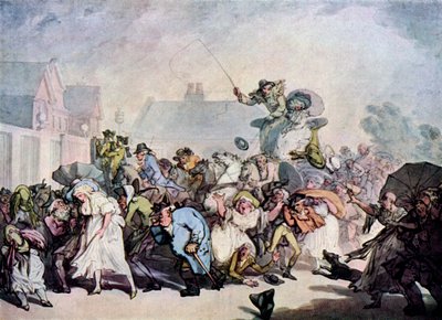 Uma tempestade em Hyde Park, 1791, 1929 de Thomas Rowlandson