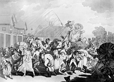 Uma súbita rajada no Hyde Park, c1791. de Thomas Rowlandson